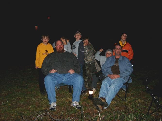 Garion with his scout buddies camping out with Mr. May &  Daddy